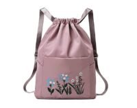 SRZ Folding Bag, Travel Bag, College Bag, Waterproof Stylish Backpack, Drawstring Bag for Girls Women ( DARK PEACH / BROWNISH PEACH )