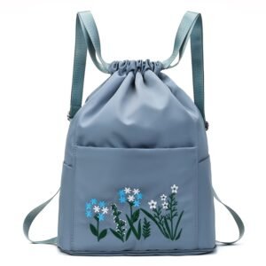 SRZ Embroidery College Bag (Blueish Grey)