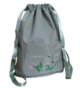 SRZ Embroidery College Bag (Grey Green)