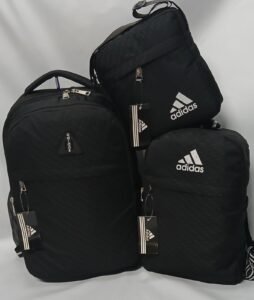 SRZ Bag Combo – Set of 3 Bags, School Bag (18/14), Tuition Bag (15/12), Tiffin Bag (10/10) ( BLACK )