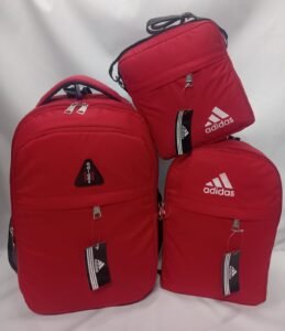 SRZ Bag Combo – Set of 3 Bags, School Bag (18/14), Tuition Bag (15/12), Tiffin Bag (10/10) (RED)