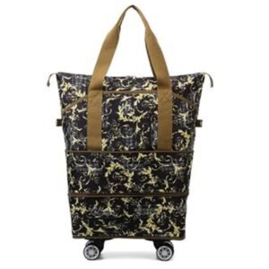 SRZ Travel Duffle Bag with Wheels Expandable, Foldable, Waterproof, 360 deg Detachable Wheels, Ideal for Travel, Weekend Trips, Shopping ( DESIGN 02 )