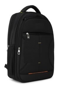 SRZ Samrukzone LOGON Laptop Bag Travel Bag Backpack | Sturdy, Ergonomic Hard Back Support | Sturdy Base | MADE IN INDIA ( BLACK - 47 x 35 x 25 cm)