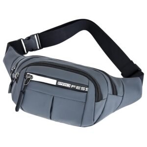 SRZ Travel Waist Bag | 4 Pockets | Adjustable Shoulder Strap | Travel Pouch